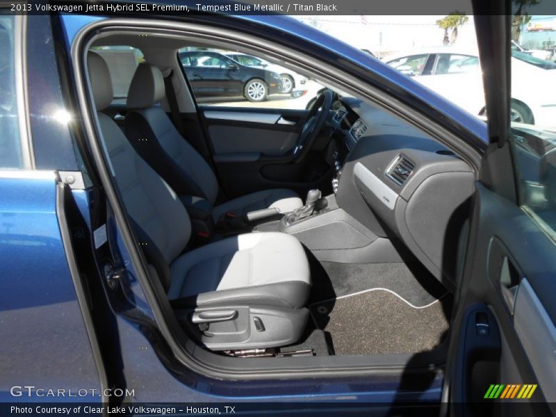 Tempest Blue Metallic / Titan Black 2013 Volkswagen Jetta Hybrid SEL Premium