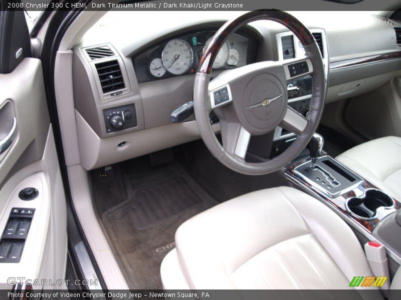 Dark Titanium Metallic / Dark Khaki/Light Graystone 2008 Chrysler 300 C HEMI