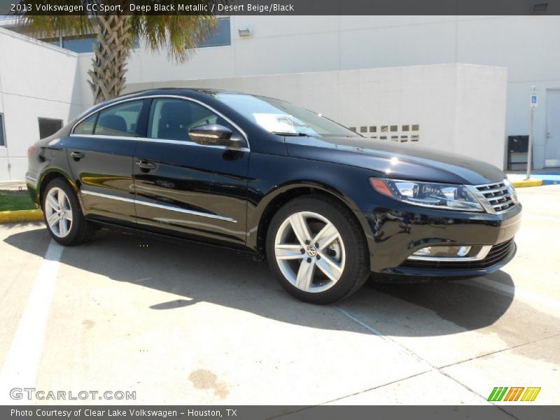 Deep Black Metallic / Desert Beige/Black 2013 Volkswagen CC Sport