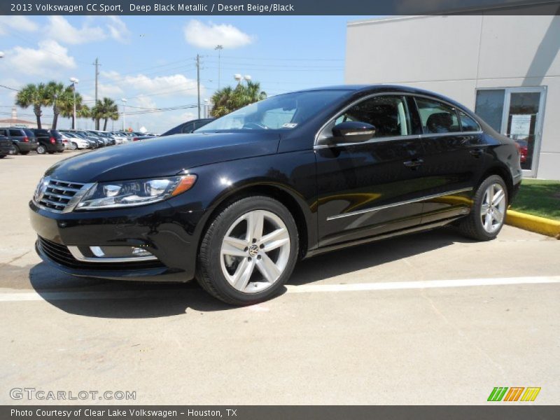 Deep Black Metallic / Desert Beige/Black 2013 Volkswagen CC Sport