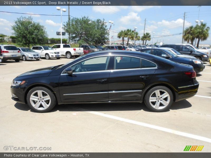 Deep Black Metallic / Desert Beige/Black 2013 Volkswagen CC Sport