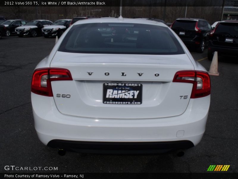 Ice White / Off Black/Anthracite Black 2012 Volvo S60 T5