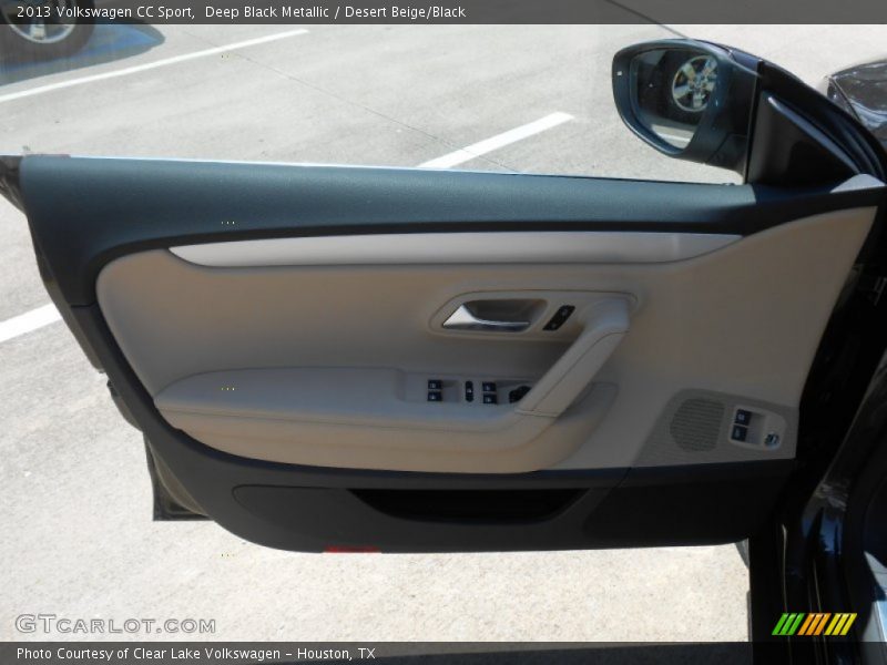 Deep Black Metallic / Desert Beige/Black 2013 Volkswagen CC Sport