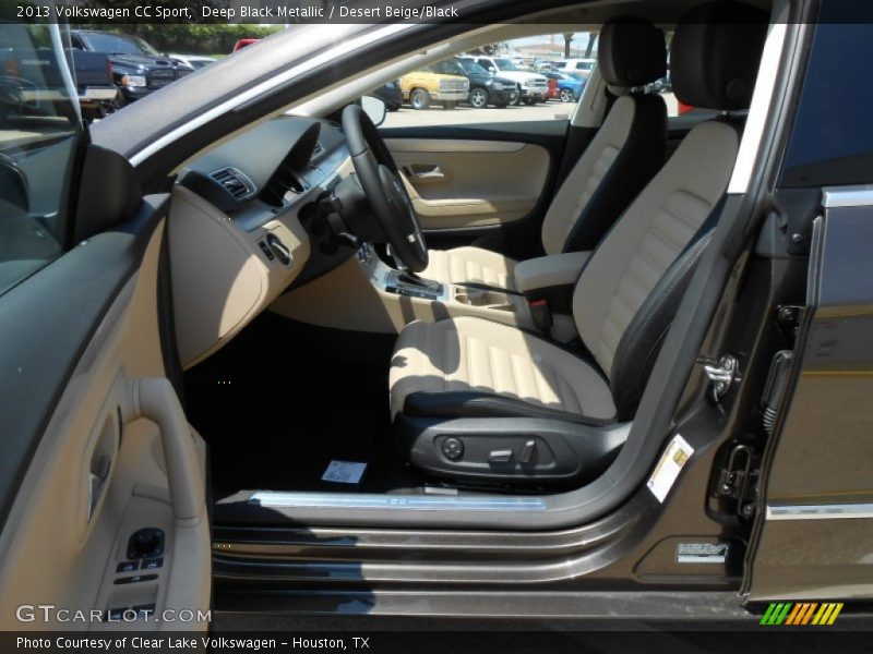 Deep Black Metallic / Desert Beige/Black 2013 Volkswagen CC Sport