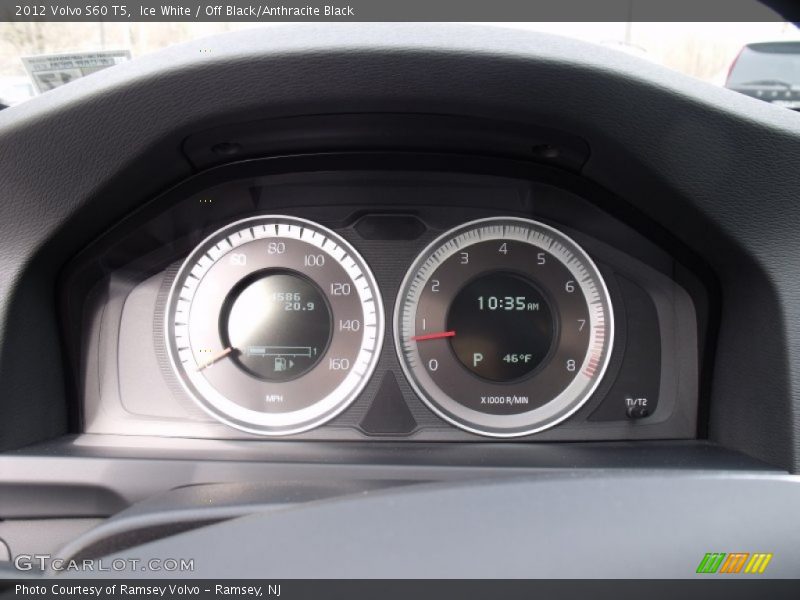 Ice White / Off Black/Anthracite Black 2012 Volvo S60 T5