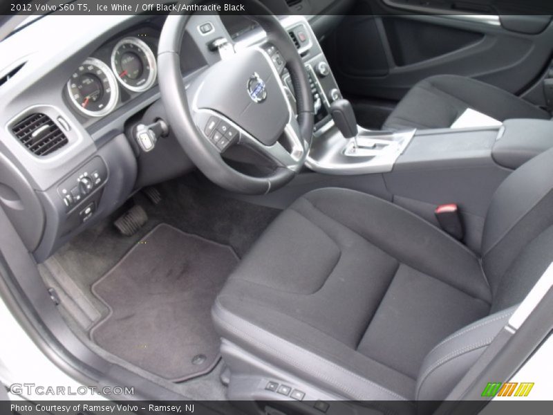 Ice White / Off Black/Anthracite Black 2012 Volvo S60 T5
