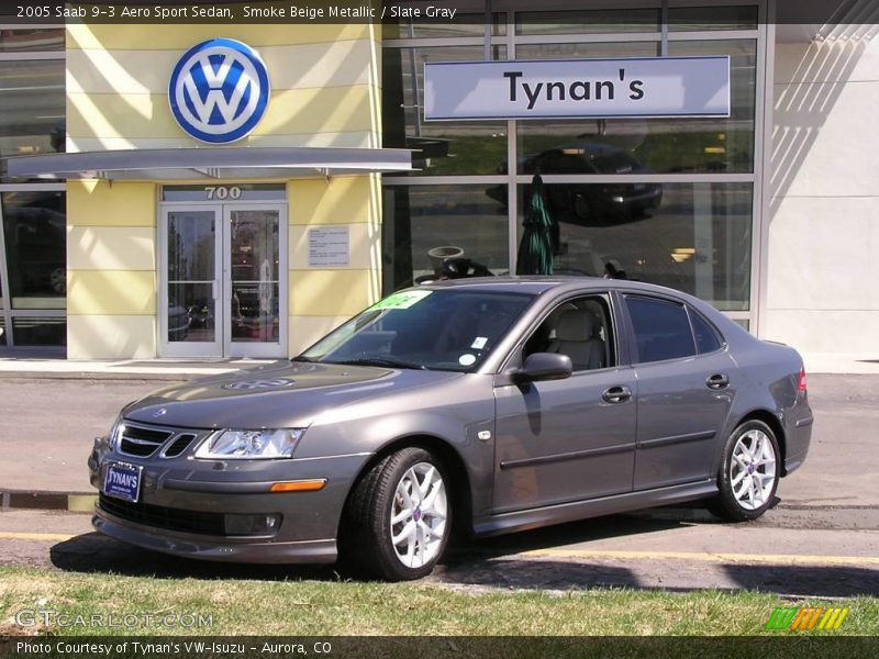Smoke Beige Metallic / Slate Gray 2005 Saab 9-3 Aero Sport Sedan