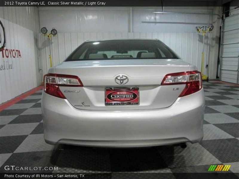 Classic Silver Metallic / Light Gray 2012 Toyota Camry LE