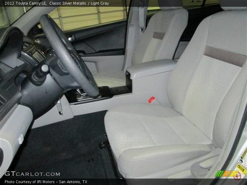 Front Seat of 2012 Camry LE
