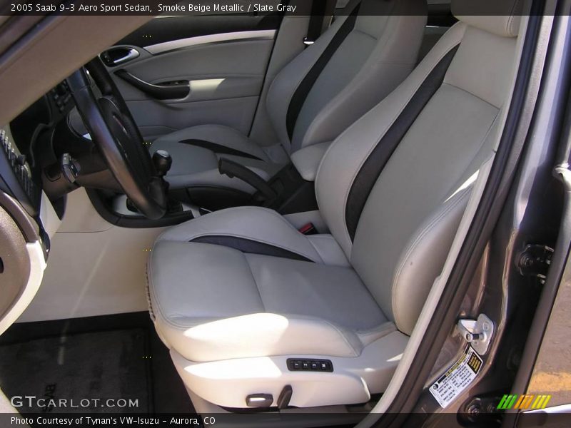 Smoke Beige Metallic / Slate Gray 2005 Saab 9-3 Aero Sport Sedan