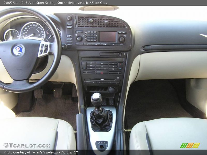 Smoke Beige Metallic / Slate Gray 2005 Saab 9-3 Aero Sport Sedan