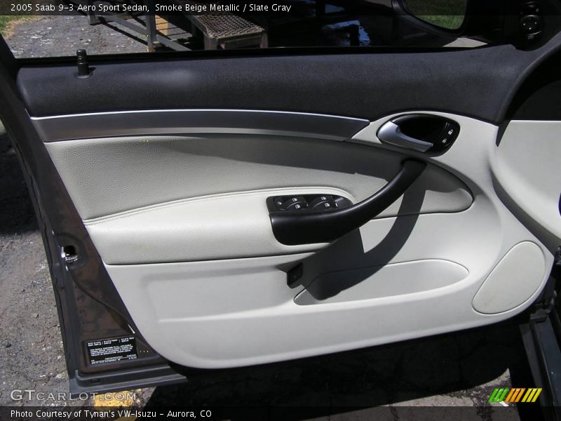 Smoke Beige Metallic / Slate Gray 2005 Saab 9-3 Aero Sport Sedan