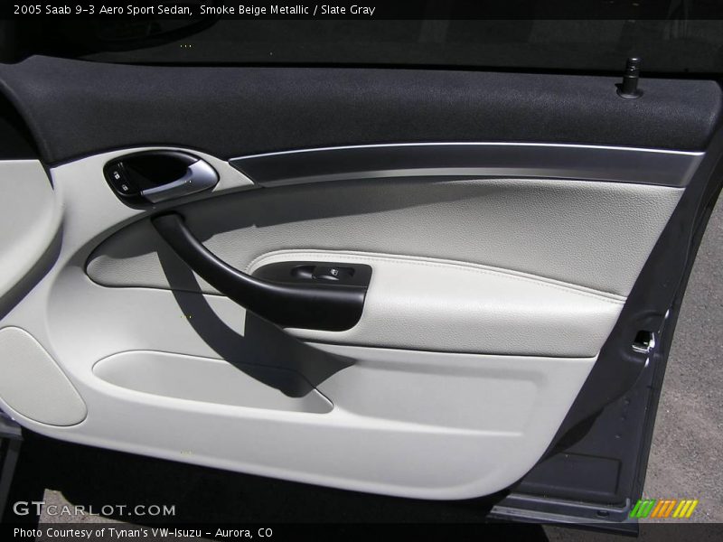 Smoke Beige Metallic / Slate Gray 2005 Saab 9-3 Aero Sport Sedan