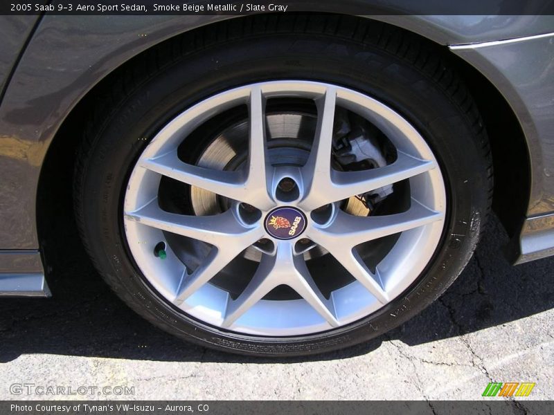 Smoke Beige Metallic / Slate Gray 2005 Saab 9-3 Aero Sport Sedan