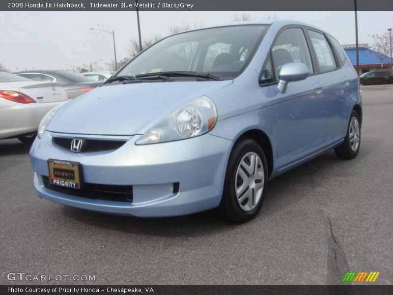 Tidewater Blue Metallic / Black/Grey 2008 Honda Fit Hatchback