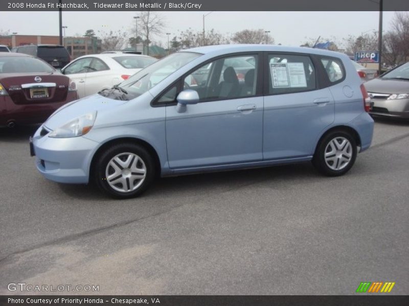 Tidewater Blue Metallic / Black/Grey 2008 Honda Fit Hatchback