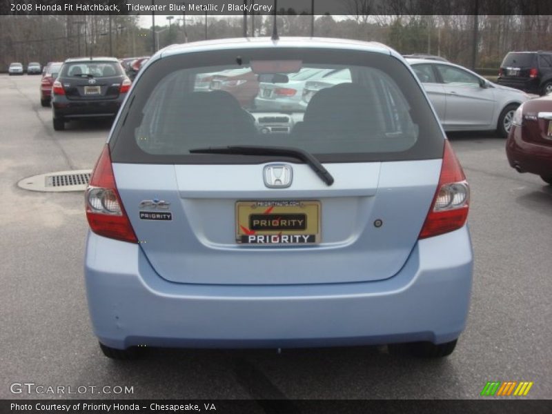 Tidewater Blue Metallic / Black/Grey 2008 Honda Fit Hatchback