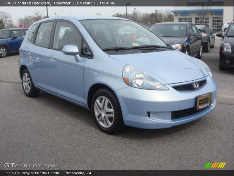 Tidewater Blue Metallic / Black/Grey 2008 Honda Fit Hatchback