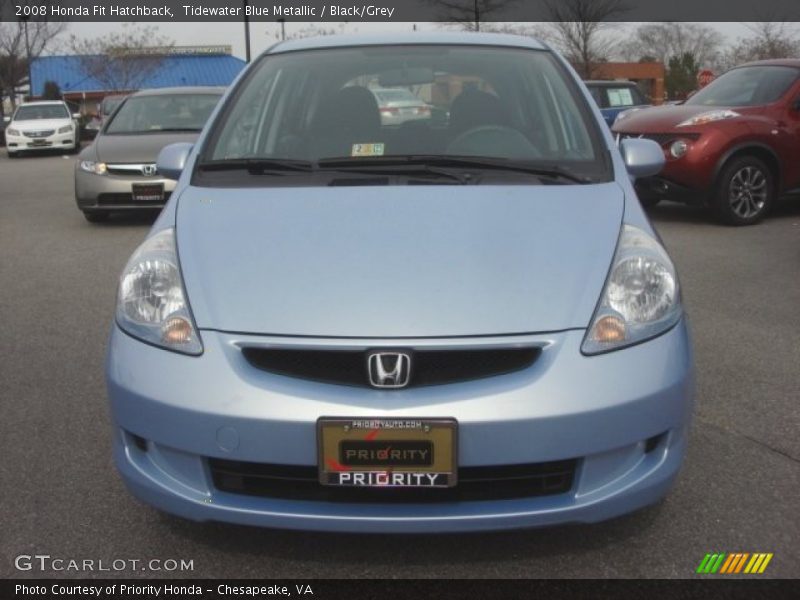 Tidewater Blue Metallic / Black/Grey 2008 Honda Fit Hatchback