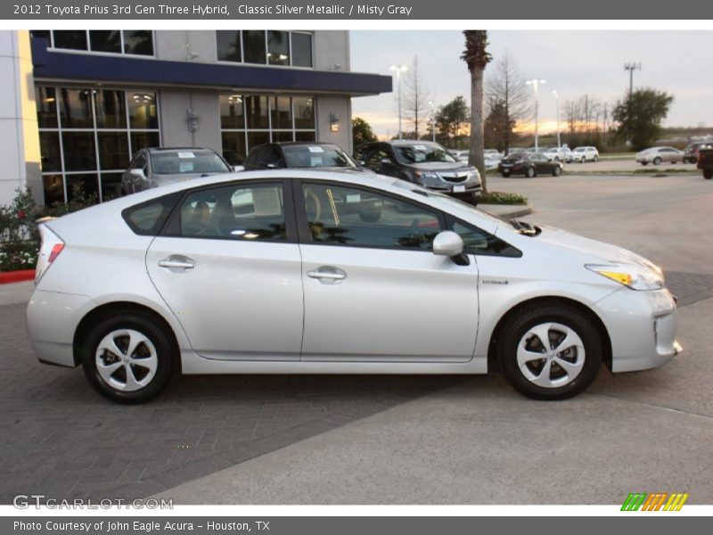 Classic Silver Metallic / Misty Gray 2012 Toyota Prius 3rd Gen Three Hybrid