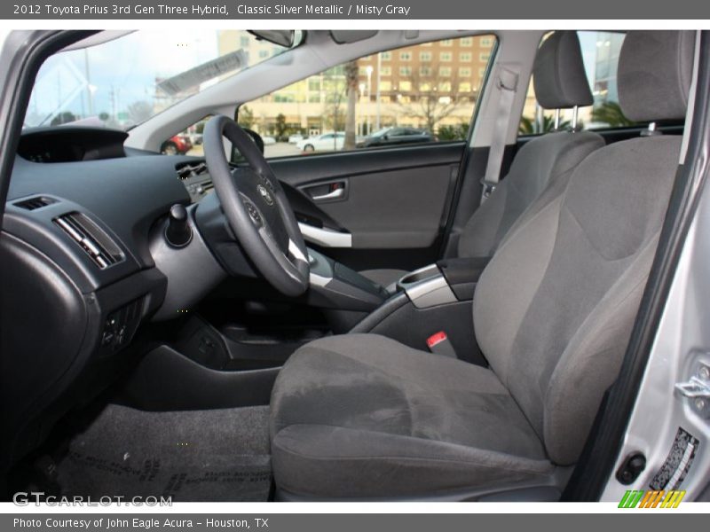 Front Seat of 2012 Prius 3rd Gen Three Hybrid