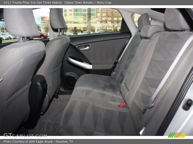 Rear Seat of 2012 Prius 3rd Gen Three Hybrid