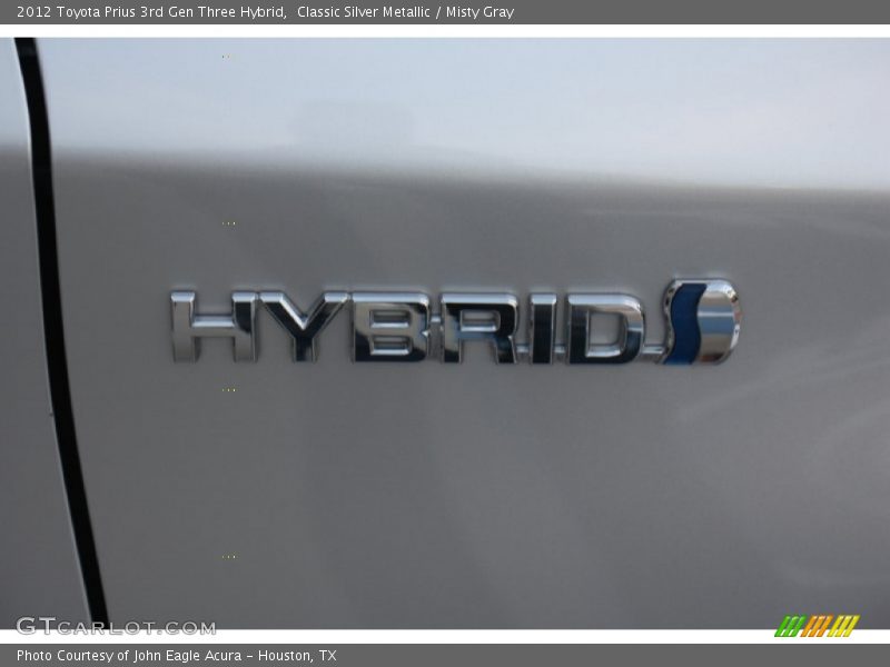 Classic Silver Metallic / Misty Gray 2012 Toyota Prius 3rd Gen Three Hybrid
