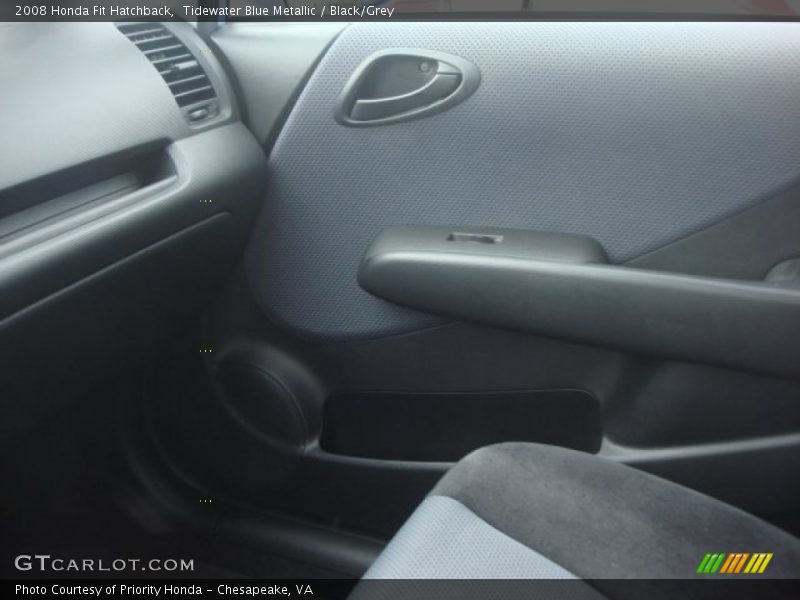Tidewater Blue Metallic / Black/Grey 2008 Honda Fit Hatchback