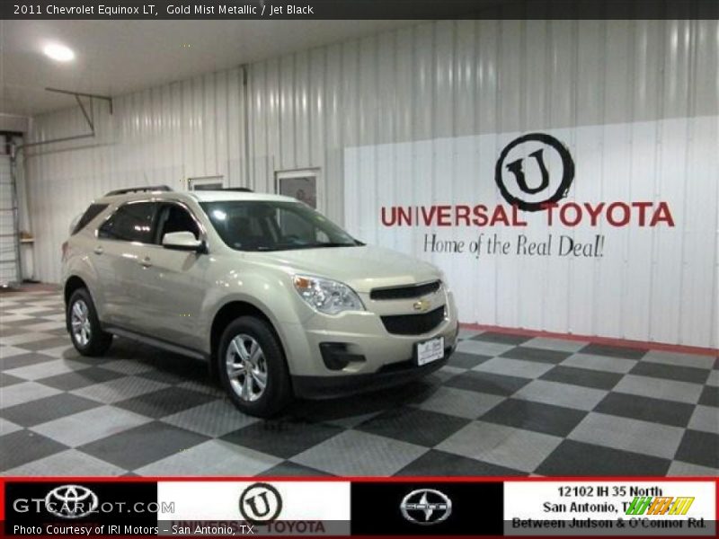Gold Mist Metallic / Jet Black 2011 Chevrolet Equinox LT