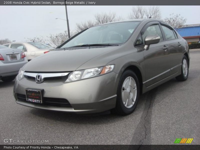Borrego Beige Metallic / Ivory 2008 Honda Civic Hybrid Sedan