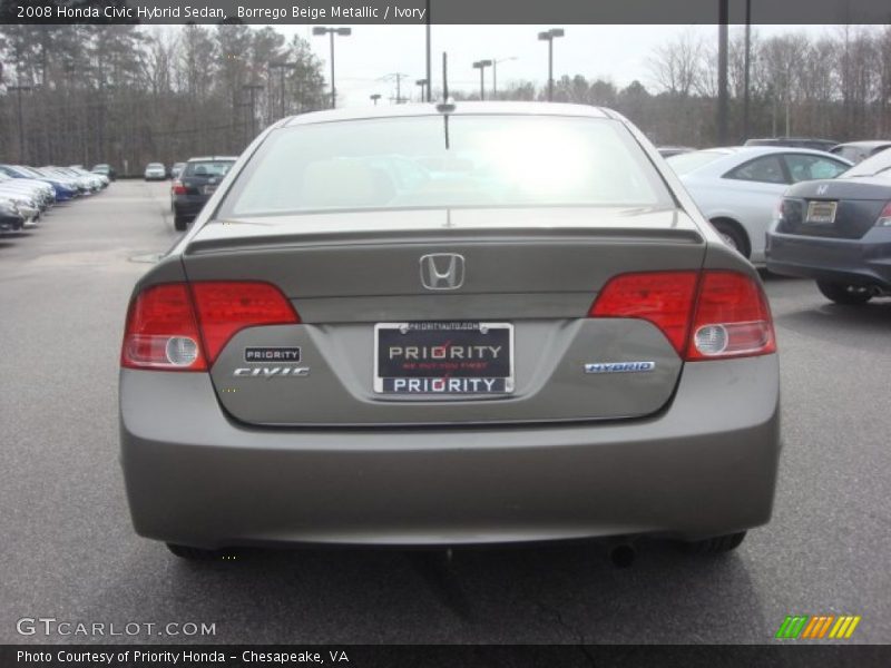 Borrego Beige Metallic / Ivory 2008 Honda Civic Hybrid Sedan
