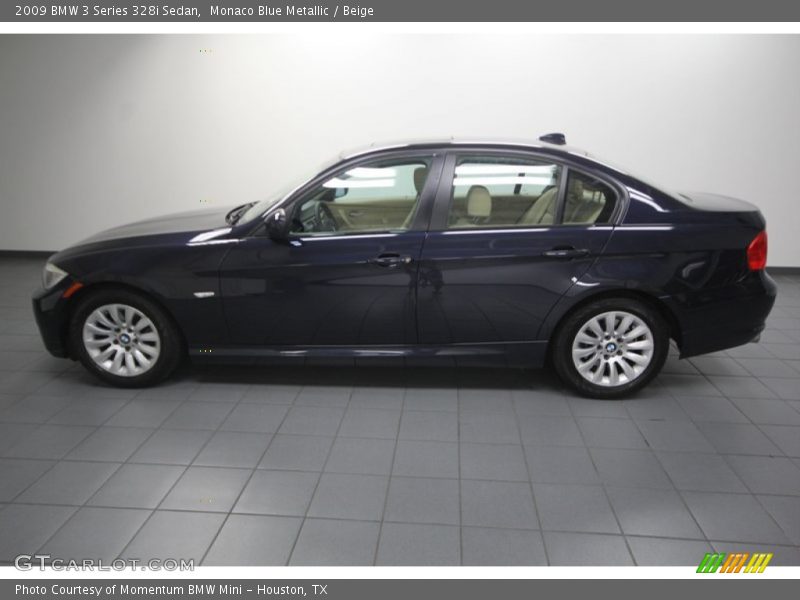 Monaco Blue Metallic / Beige 2009 BMW 3 Series 328i Sedan