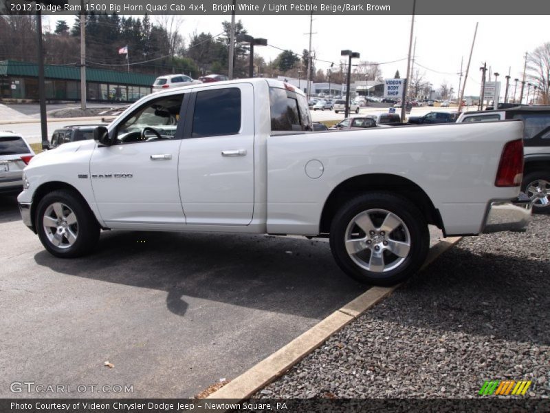 Bright White / Light Pebble Beige/Bark Brown 2012 Dodge Ram 1500 Big Horn Quad Cab 4x4