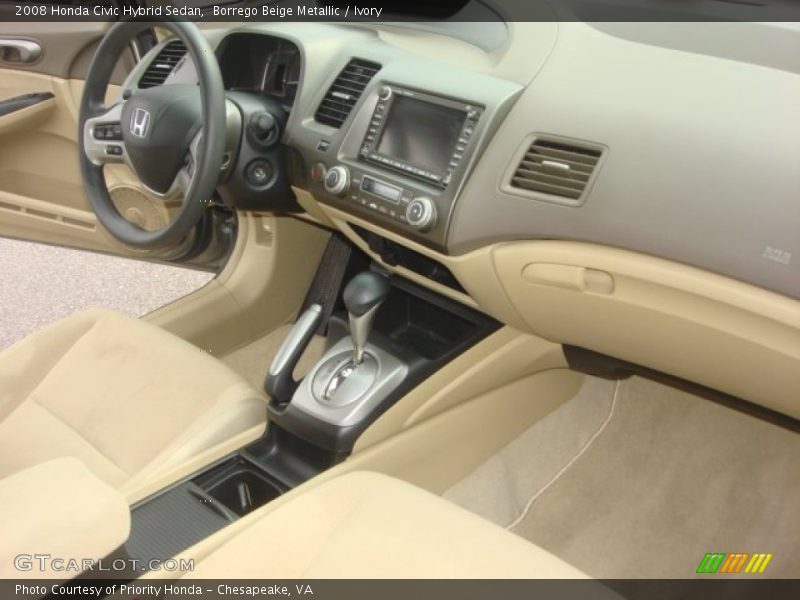 Borrego Beige Metallic / Ivory 2008 Honda Civic Hybrid Sedan