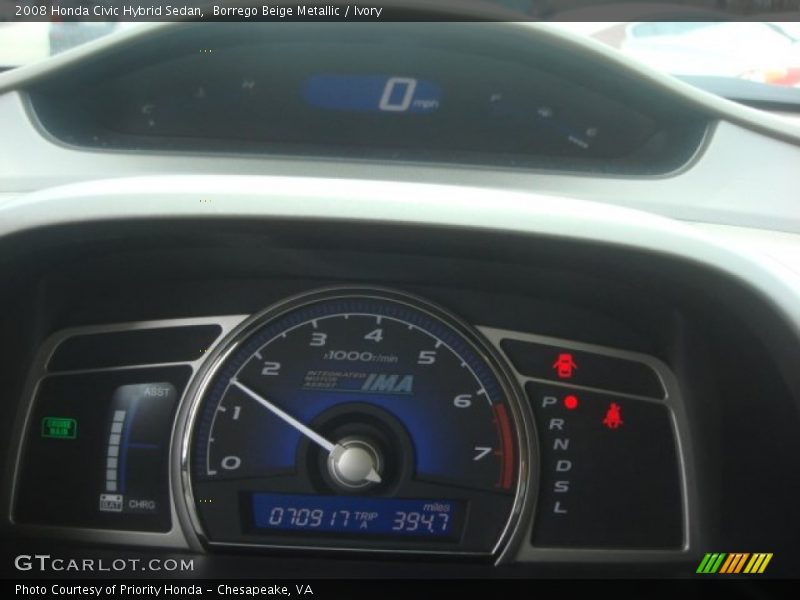 Borrego Beige Metallic / Ivory 2008 Honda Civic Hybrid Sedan