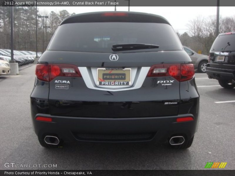 Crystal Black Pearl / Taupe 2012 Acura RDX Technology SH-AWD