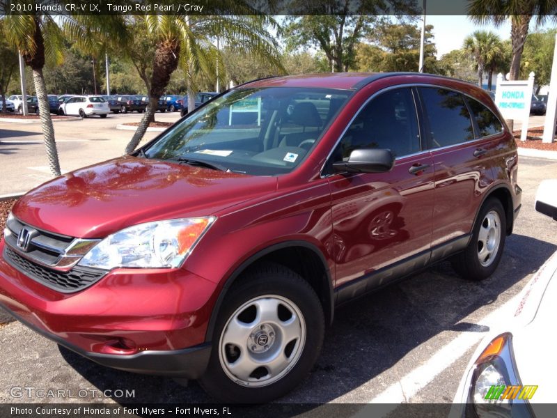 Tango Red Pearl / Gray 2010 Honda CR-V LX