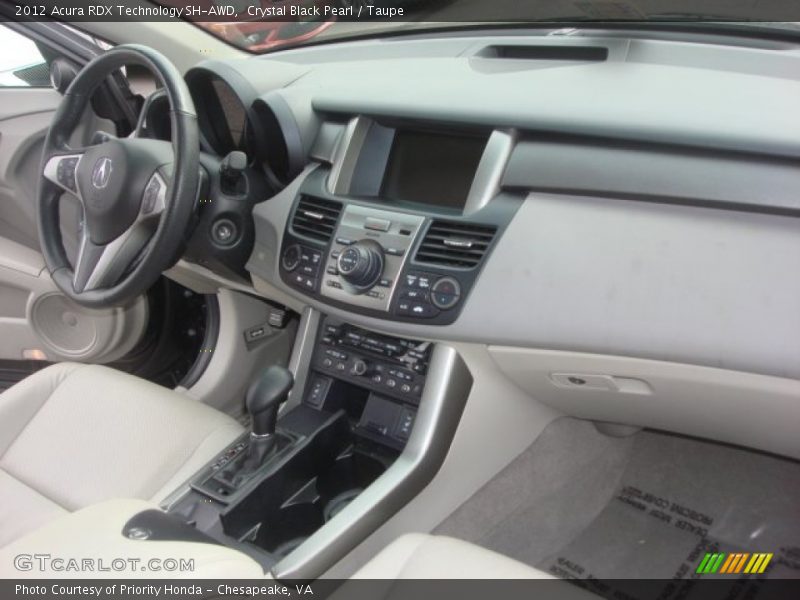 Crystal Black Pearl / Taupe 2012 Acura RDX Technology SH-AWD