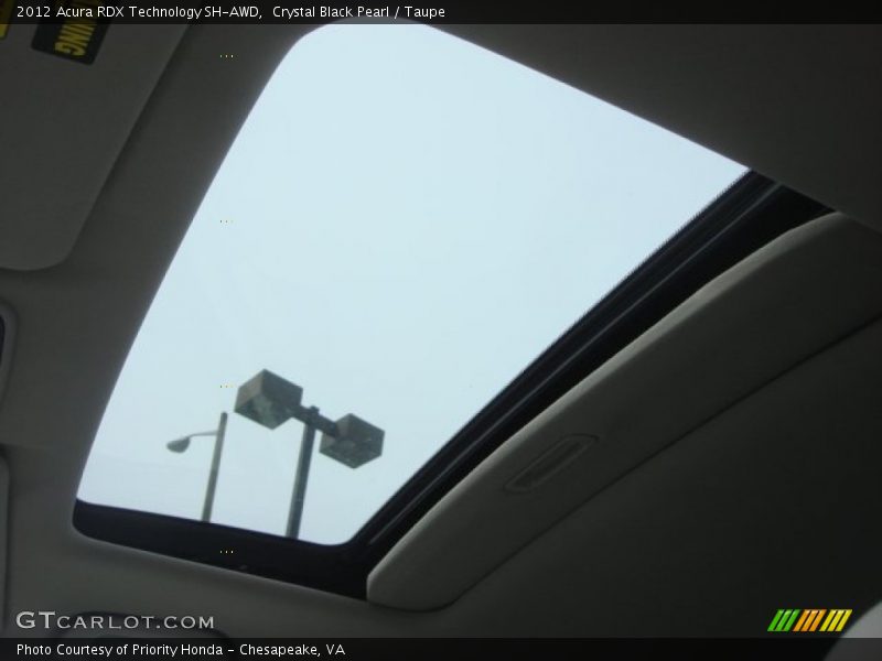 Crystal Black Pearl / Taupe 2012 Acura RDX Technology SH-AWD