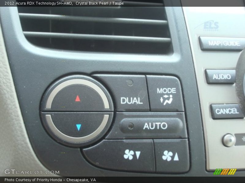 Crystal Black Pearl / Taupe 2012 Acura RDX Technology SH-AWD