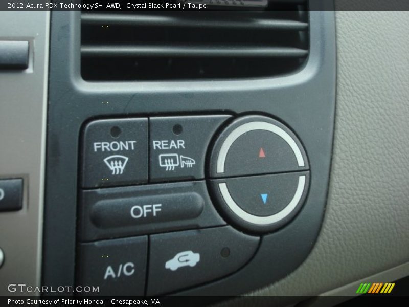Crystal Black Pearl / Taupe 2012 Acura RDX Technology SH-AWD