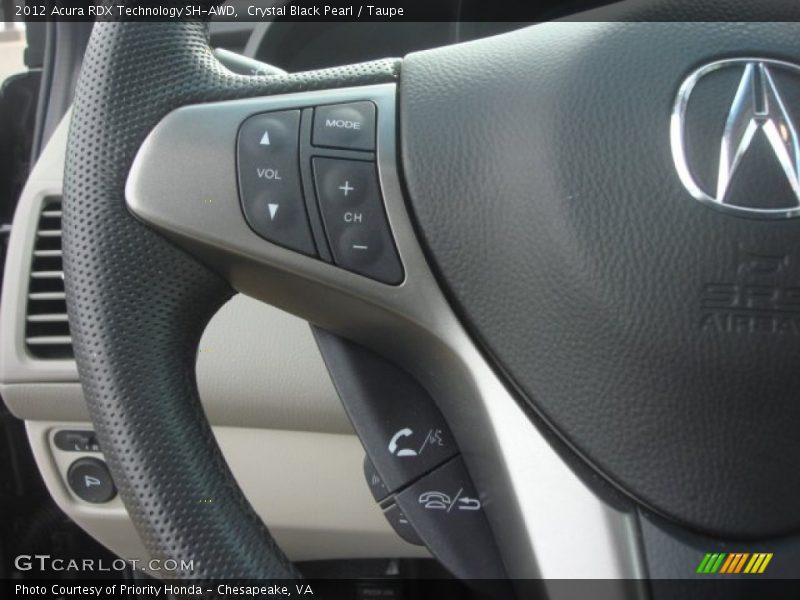 Crystal Black Pearl / Taupe 2012 Acura RDX Technology SH-AWD