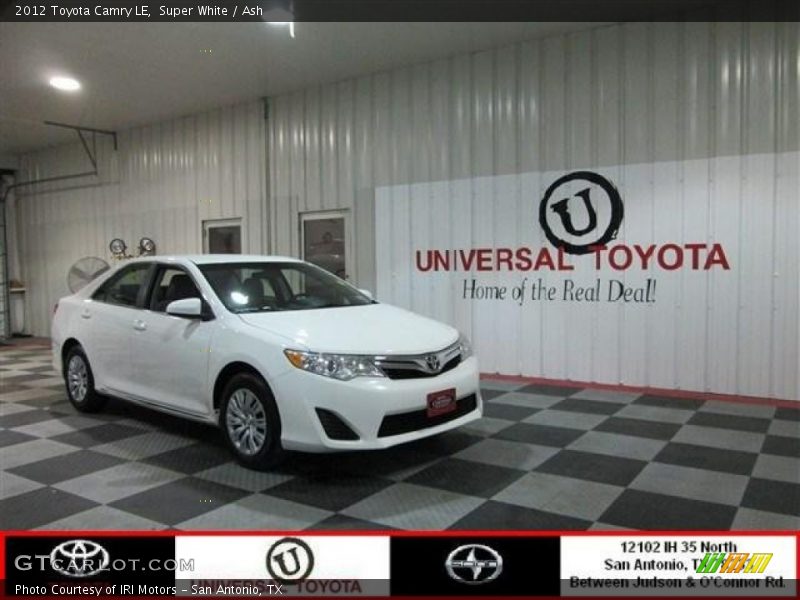 Super White / Ash 2012 Toyota Camry LE