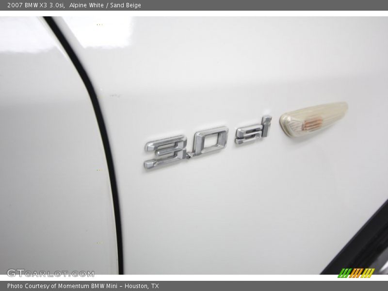 Alpine White / Sand Beige 2007 BMW X3 3.0si