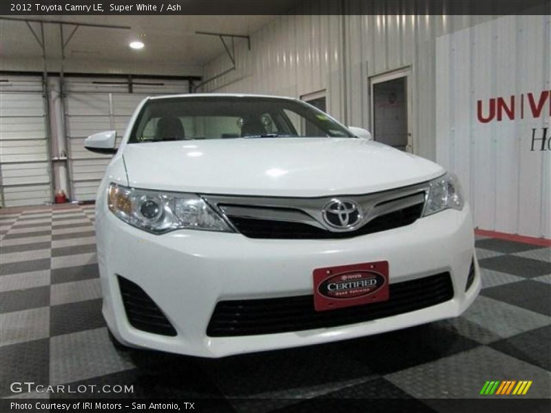 Super White / Ash 2012 Toyota Camry LE