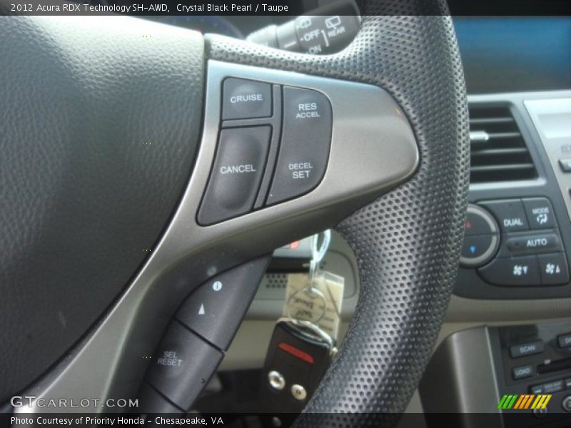 Crystal Black Pearl / Taupe 2012 Acura RDX Technology SH-AWD