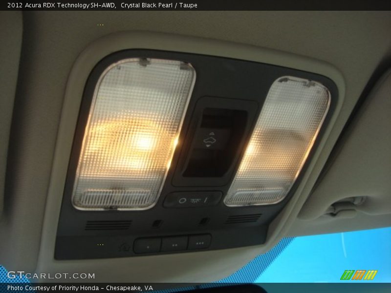 Crystal Black Pearl / Taupe 2012 Acura RDX Technology SH-AWD