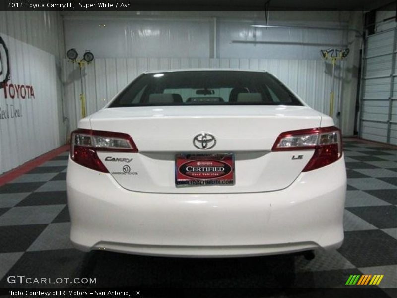 Super White / Ash 2012 Toyota Camry LE