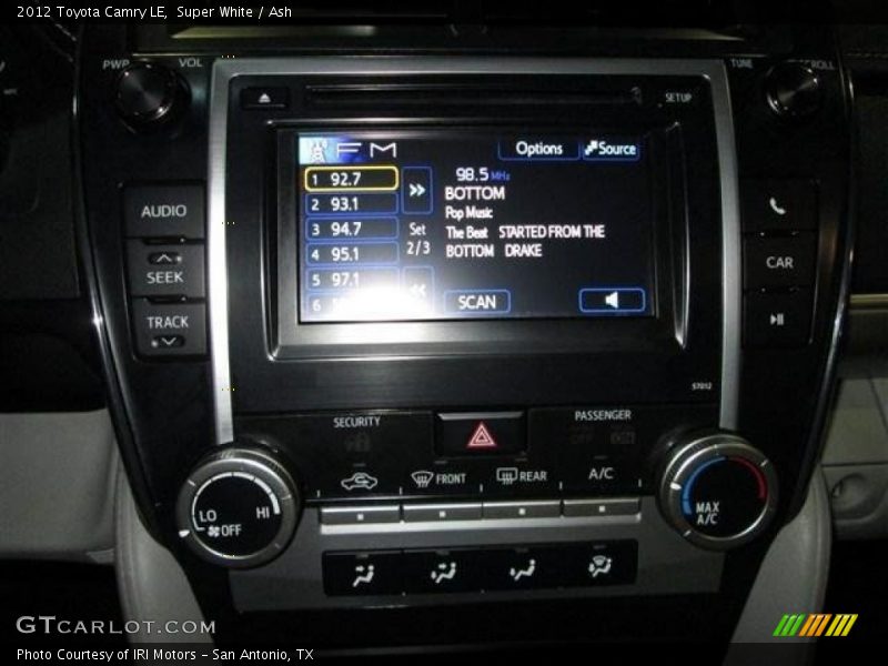 Super White / Ash 2012 Toyota Camry LE