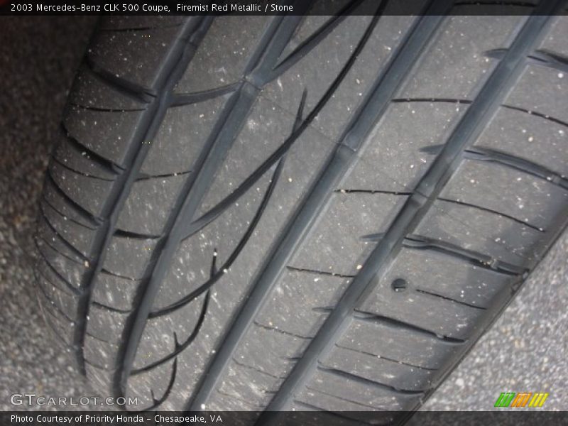 Firemist Red Metallic / Stone 2003 Mercedes-Benz CLK 500 Coupe